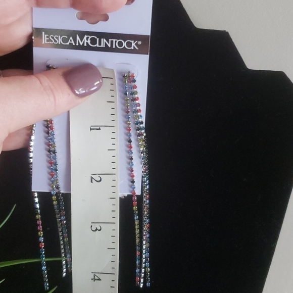 NEW! JESSICA MCCLINTOCK Rhinestone Earrings Jewelry. - Picture 5 of 6